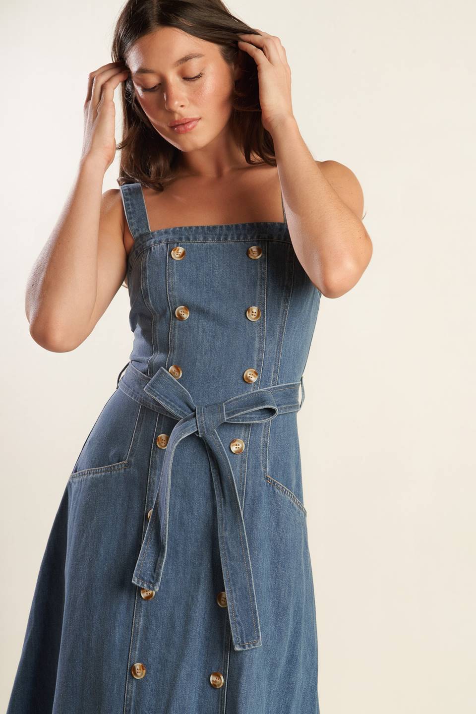 Flying Tomato Urban Dreams Denim Midi Dress