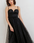 Heart Dot Ballet Tulle Midi Dress