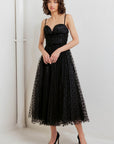 Heart Dot Ballet Tulle Midi Dress