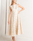 Flying Tomato Gilded Rose Woven Midi Dress