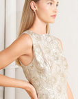 Flying Tomato Gilded Rose Woven Midi Dress