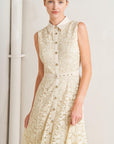Purely Romantic Woven Lace Midi Dress