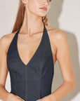 Dark Wave Denim Mini Dress