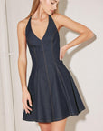 Dark Wave Denim Mini Dress