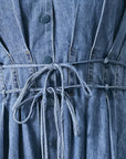 Midnight Flow Denim Midi Dress