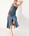 Shape of Blue Denim Midi Dress