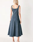 Shape of Blue Denim Midi Dress