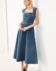 Quiet Muse Denim Midi Dress