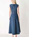 Quiet Muse Denim Midi Dress