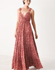 Twilight Rosette Woven Maxi Dress