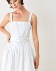 The Weekend in Nantucket Woven Midi Dress