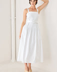 The Weekend in Nantucket Woven Midi Dress