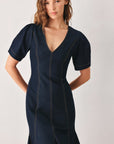 Flying Tomato After Dark Denim Midi Dress