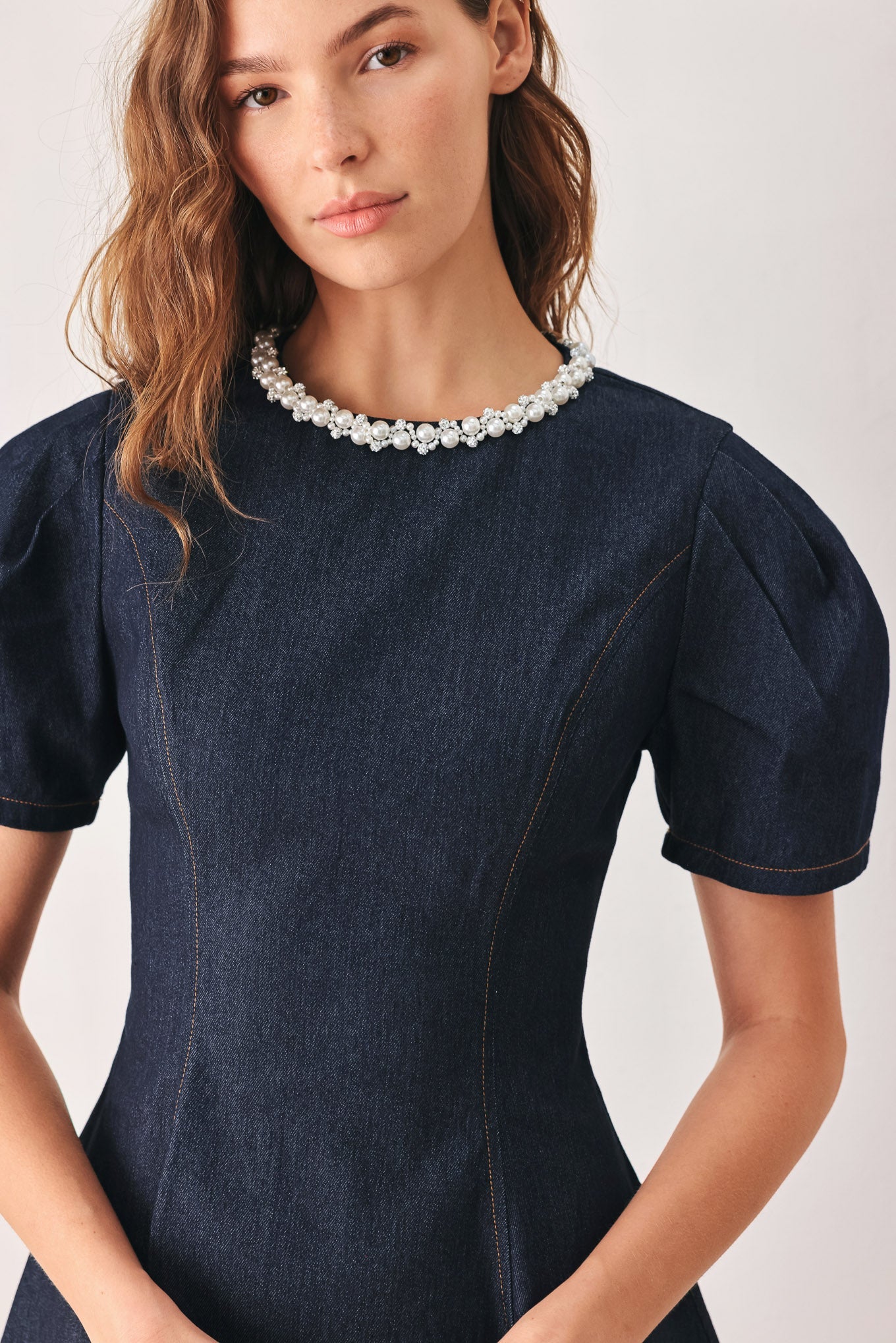 Flying Tomato Sweet Indigo Denim Mini Dress