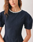Flying Tomato Sweet Indigo Denim Mini Dress