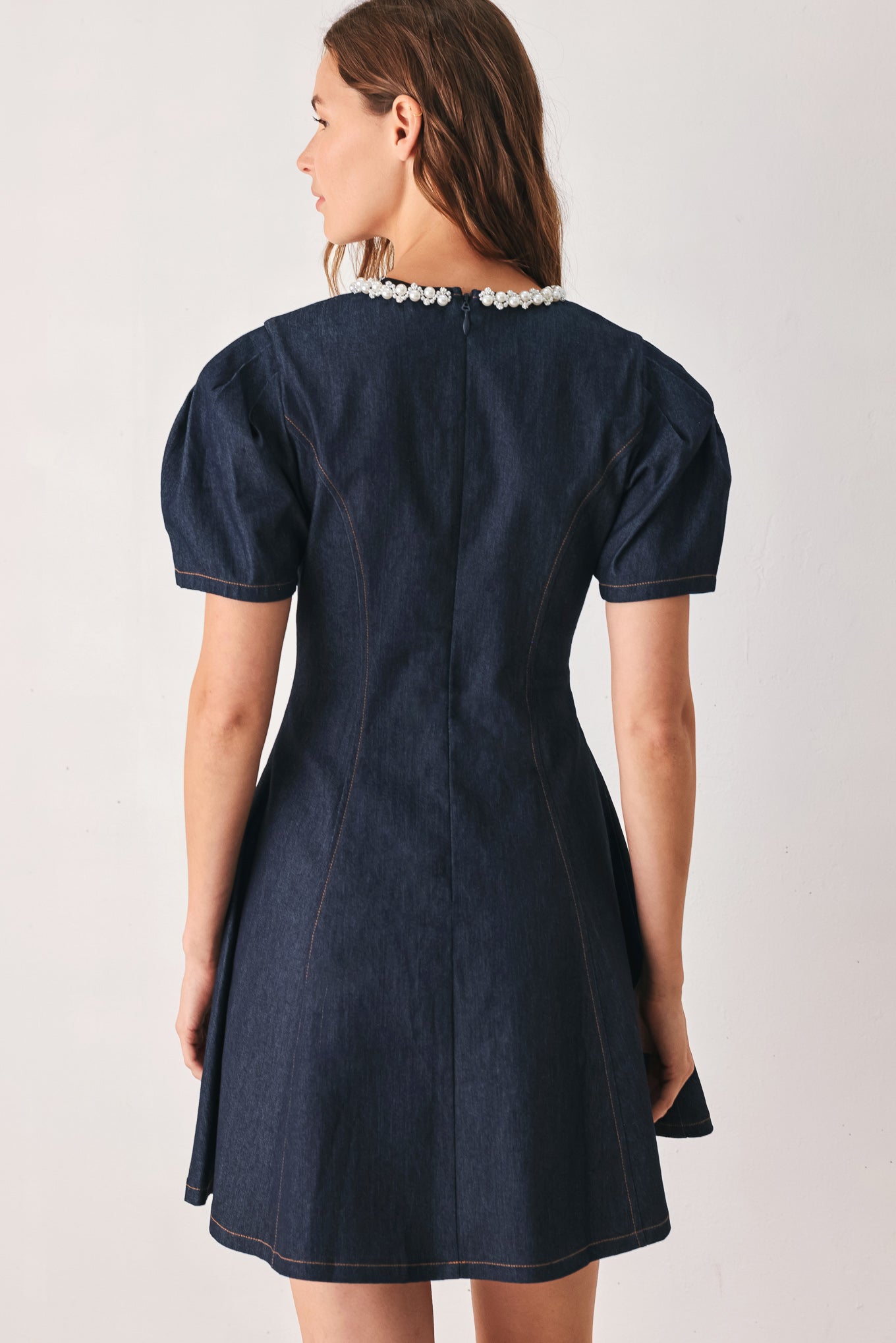Flying Tomato Sweet Indigo Denim Mini Dress