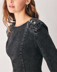 Flying Tomato Midnight Studded Denim Mini Dress