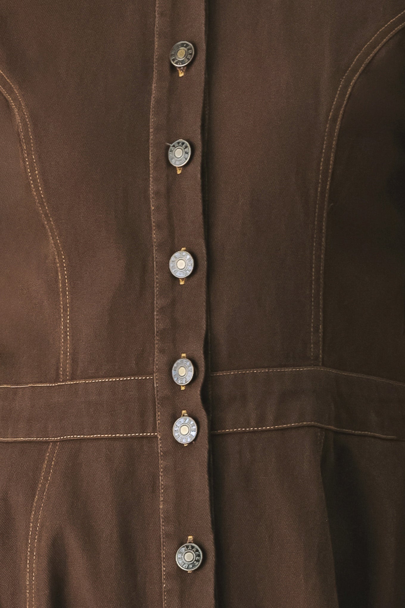 Flying Tomato | Brown Button Front Midi Shirt Dress