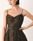 Flying Tomato | Golden Hour Romance Floral Jacquard Midi Dress