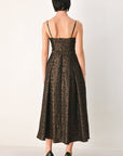 Flying Tomato | Golden Hour Romance Floral Jacquard Midi Dress