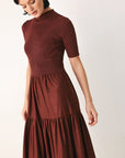 Flying Tomato Autumn Love Story Tiered Midi Dress