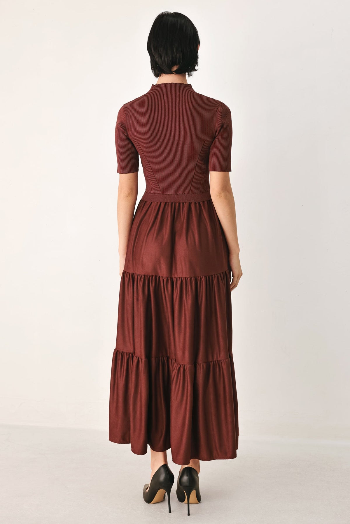 Flying Tomato Autumn Love Story Tiered Midi Dress