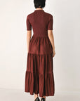 Flying Tomato Autumn Love Story Tiered Midi Dress