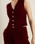 Flying Tomato Coy Charm Velvet Vest