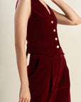 Flying Tomato Coy Charm Velvet Vest