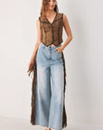 Flying Tomato | Nashville Faux Suede Fringe Vest
