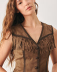 Flying Tomato | Nashville Faux Suede Fringe Vest