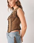 Flying Tomato | Nashville Faux Suede Fringe Vest