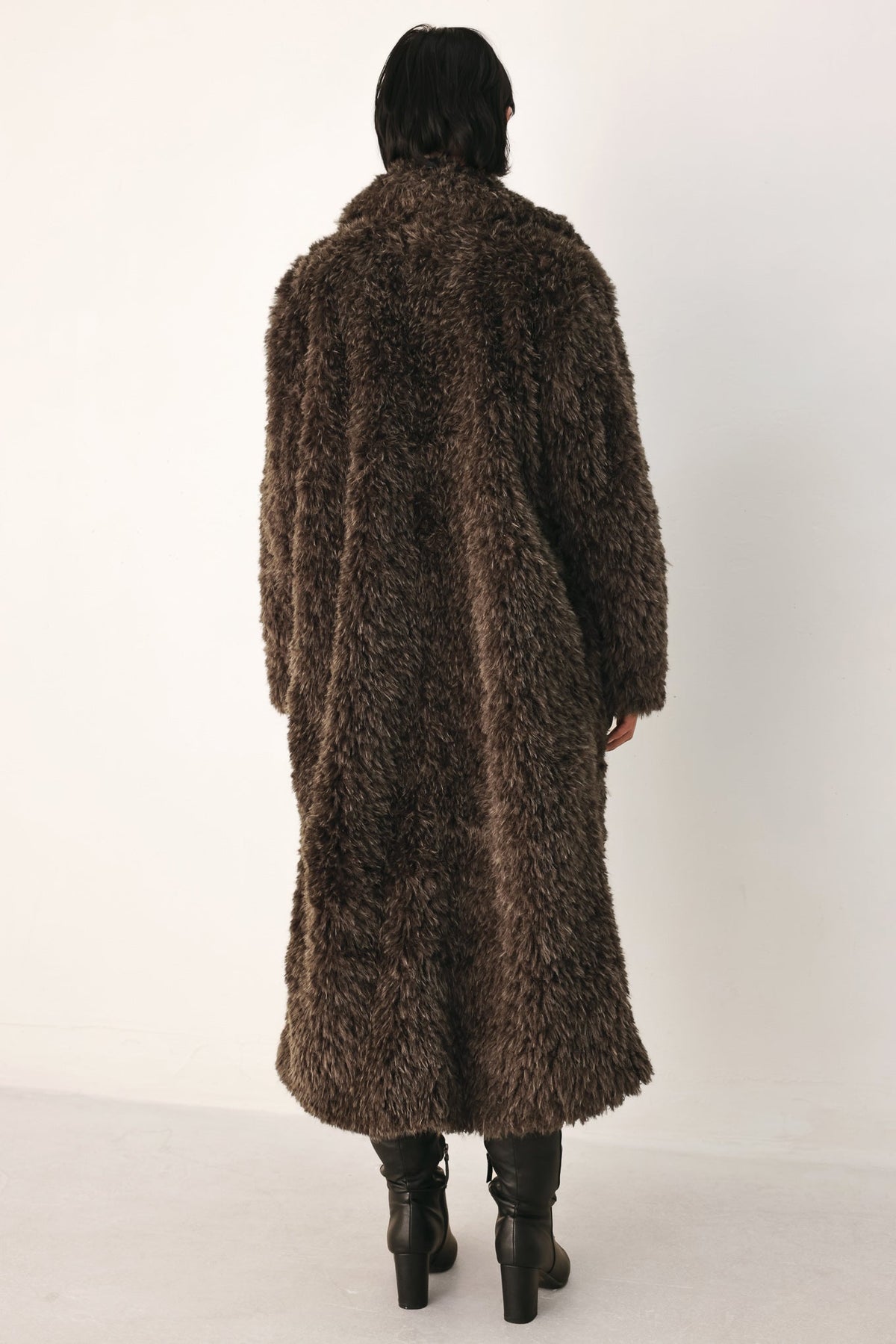 Flying Tomato | Cozy in the City Belted Faux-Fur Midi Coat