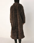 Flying Tomato | Cozy in the City Belted Faux-Fur Midi Coat