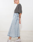 Flying Tomato Urban Cowgirl Denim Midi Skirt