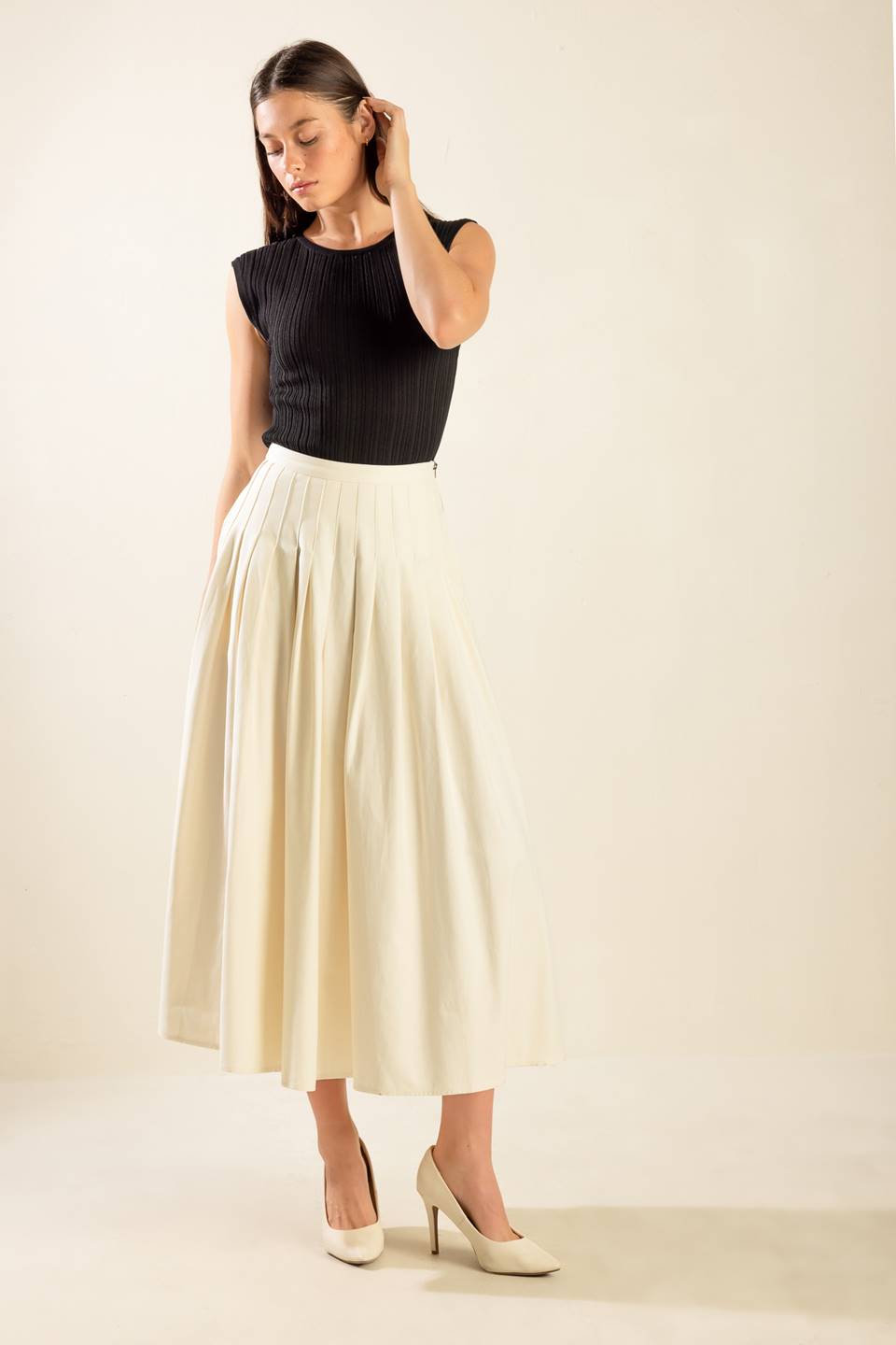 Flying Tomato Fleeting Fauna Woven Midi Skirt