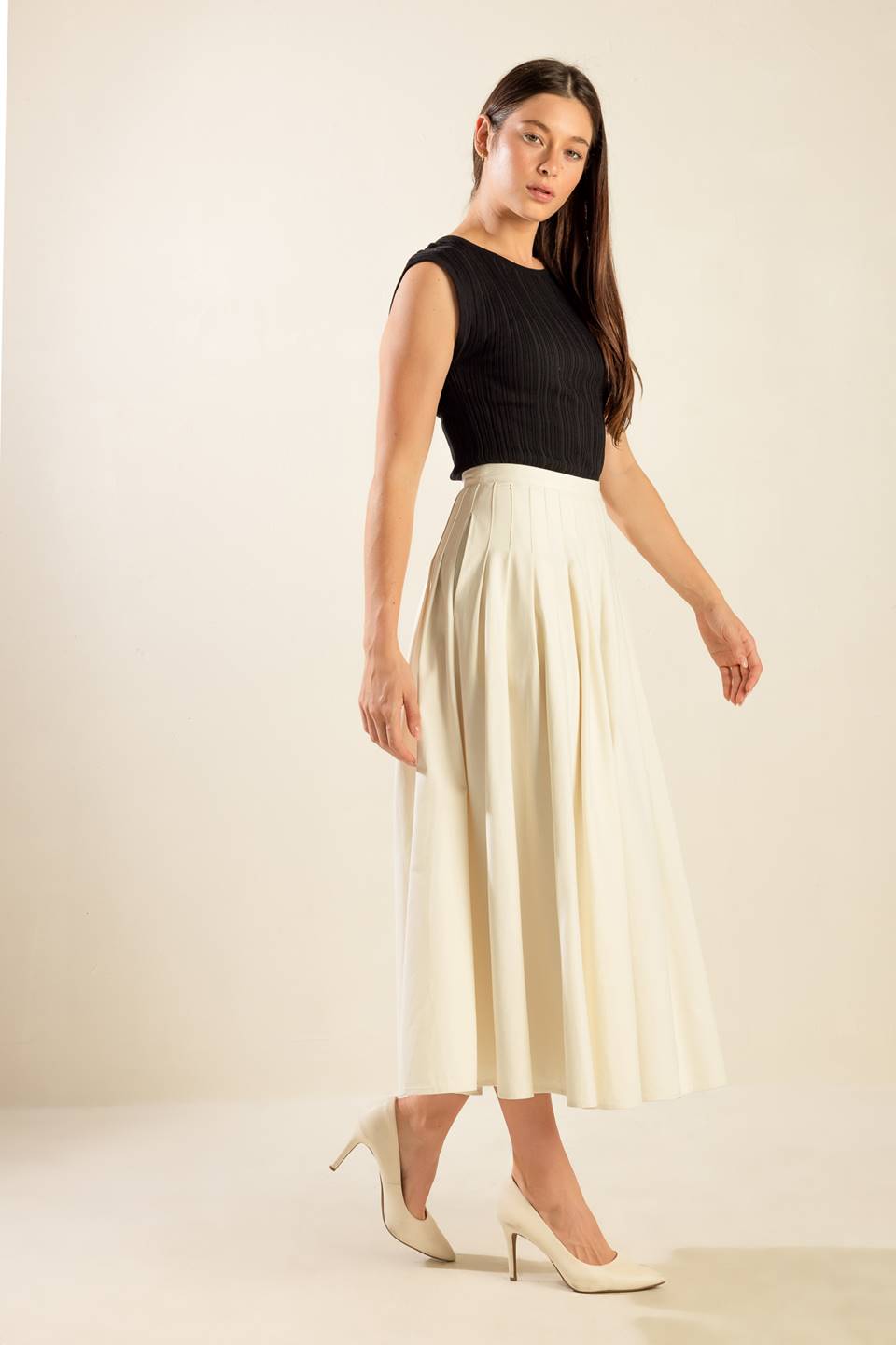 Flying Tomato Fleeting Fauna Woven Midi Skirt