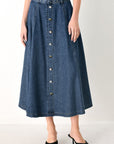 Sweet Talker Denim Circle Midi Skirt