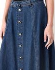 Sweet Talker Denim Circle Midi Skirt