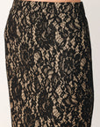 Flying Tomato | Lace Theory Black Lace Pencil Midi Skirt