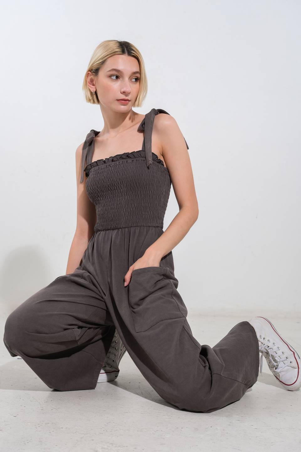 Flying Tomato Trending Moment Knit Jumpsuit