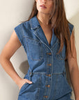 Flying Tomato Over You Again Denim Jumpsuit