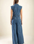 Flying Tomato Over You Again Denim Jumpsuit