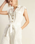 Flying Tomato Know Better Woven Eyelet Jumpsuit