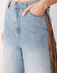 Flying Tomato | Nashville Fringe Wide Leg Jeans