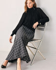 Flying Tomato Pearl-Button Draped Sweater