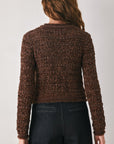 Flying Tomato Gemstone Glow Jewel Button Cropped Cardigan