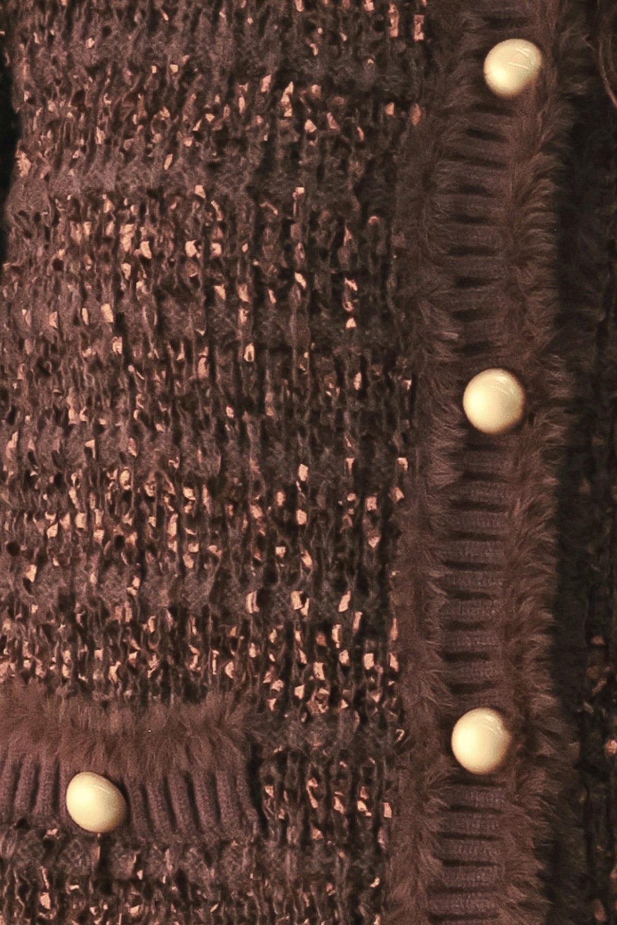 Flying Tomato Gemstone Glow Jewel Button Cropped Cardigan