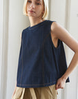 Flying Tomato Sunlit Serenity Denim Top