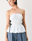 Beach Club Woven Strapless Top